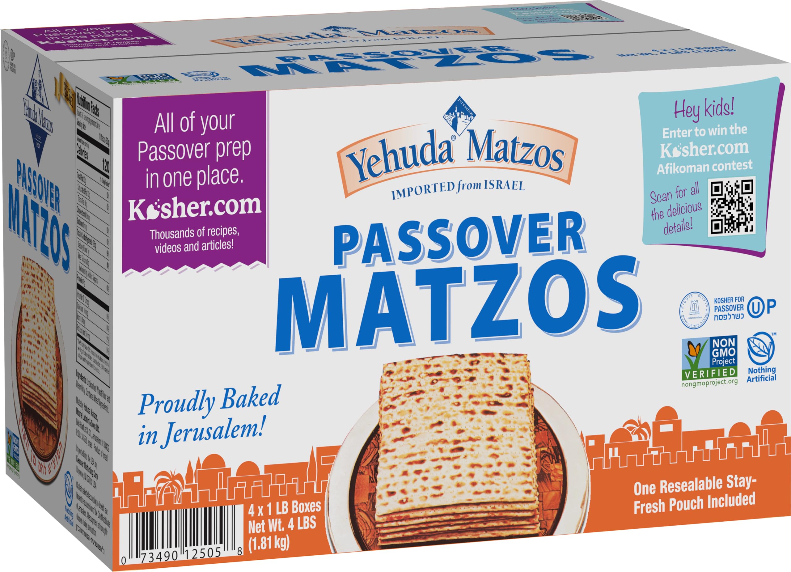 Amazon.com: Yehuda Freshly Baked Passover 2026 Matzo, 4x1 LB