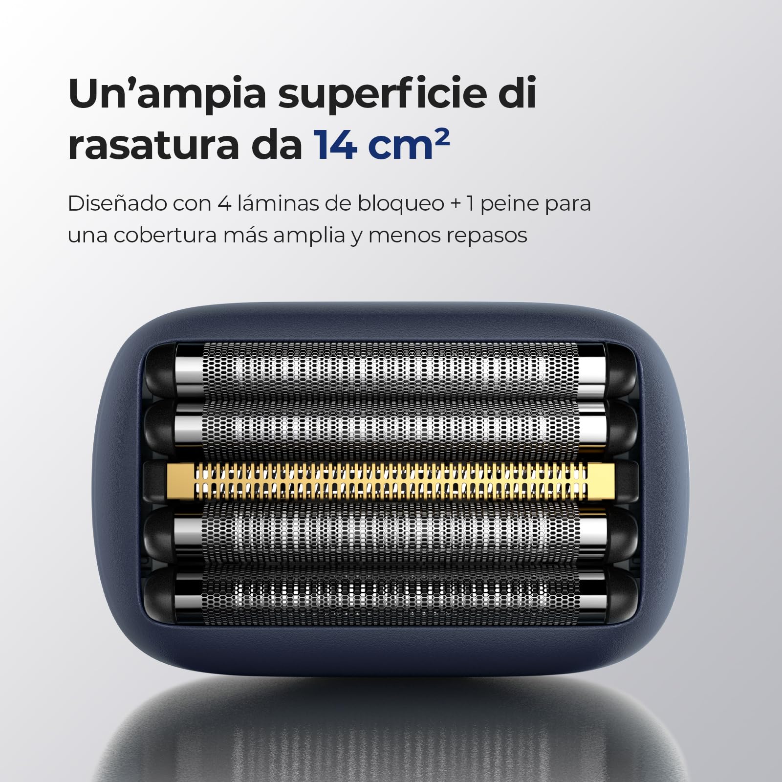 Yoose MINI 5 Rasoio Elettrico barba Uomo a Lamina, Regolabarba Professionale Ricaricabile Wet&Dry IPX7 Water Resistance