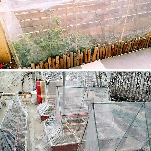 Vista 11 de 5 hojas de paños de plástico, cubierta de plástico para pintura de plástico, cubierta de plástico impermeable, antipolvo, funda de sofá para pintar