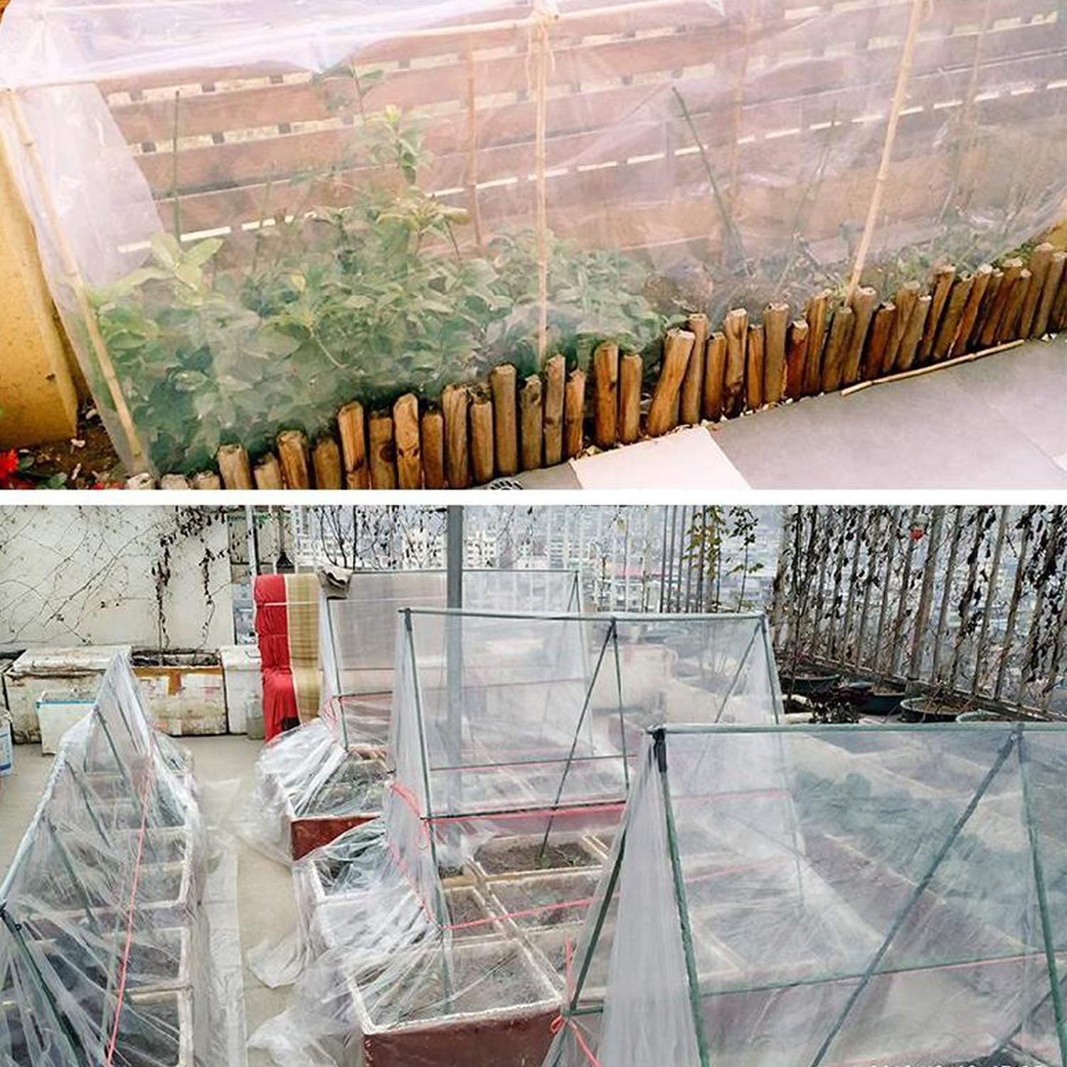 Lainrrew 5 hojas de paños de plástico, desechables pintores, antipolvo, cubierta para muebles, protección para el suelo (4 x 20 m)