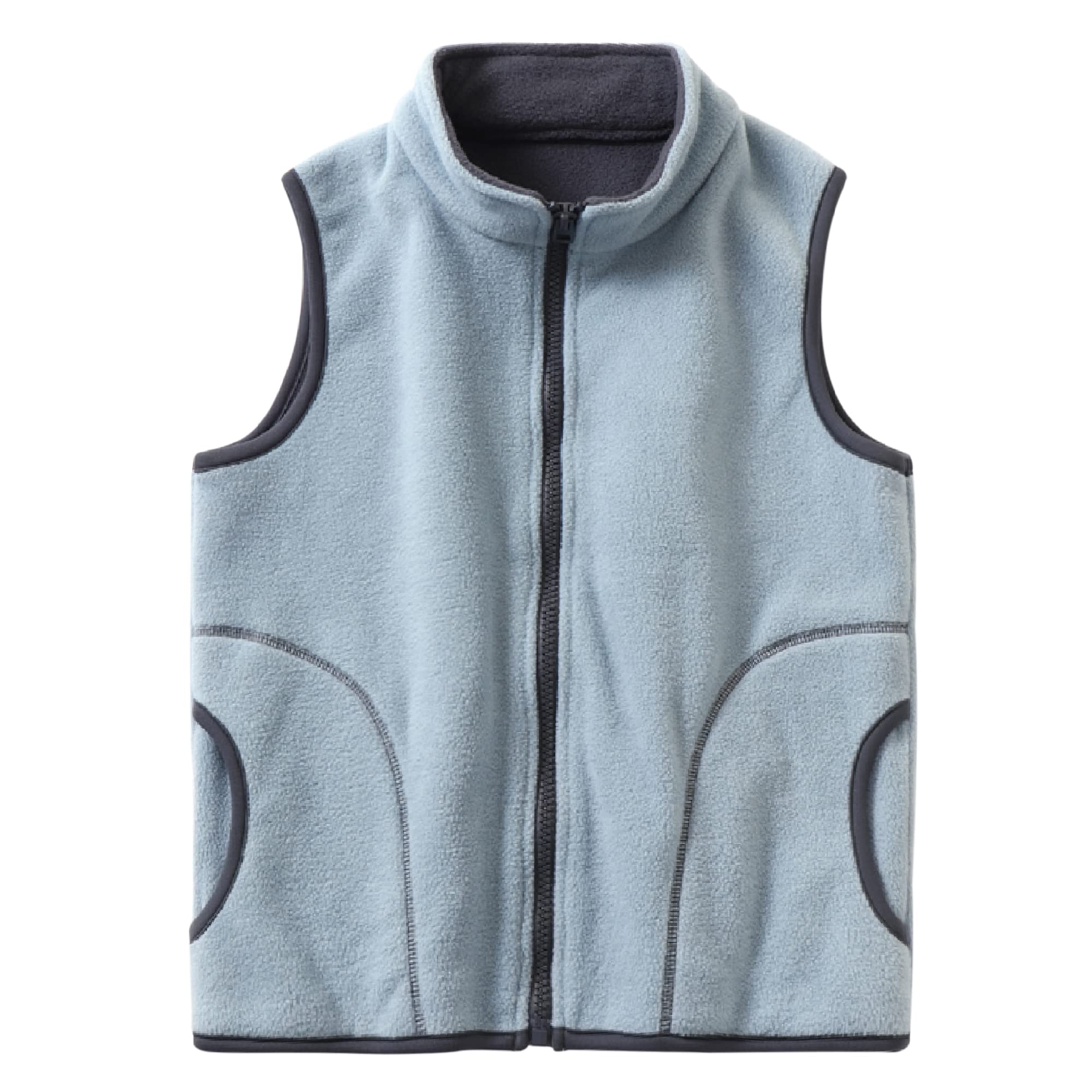 Chaleco de Forro Polar para Niños Otoño Invierno Abrigo de Cálido Niños Niñas Sin Mangas Cremallera Chaqueta