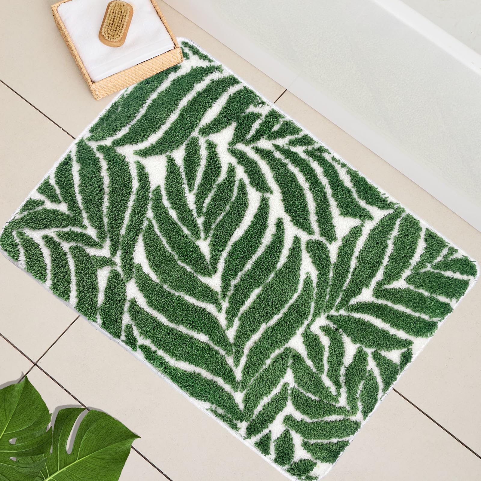 Tappeto Da Bagno Lungo A Forma Di Margherita Rosa – Morbido E Assorbente In Microfibra, Antiscivolo TPR, Lavabile