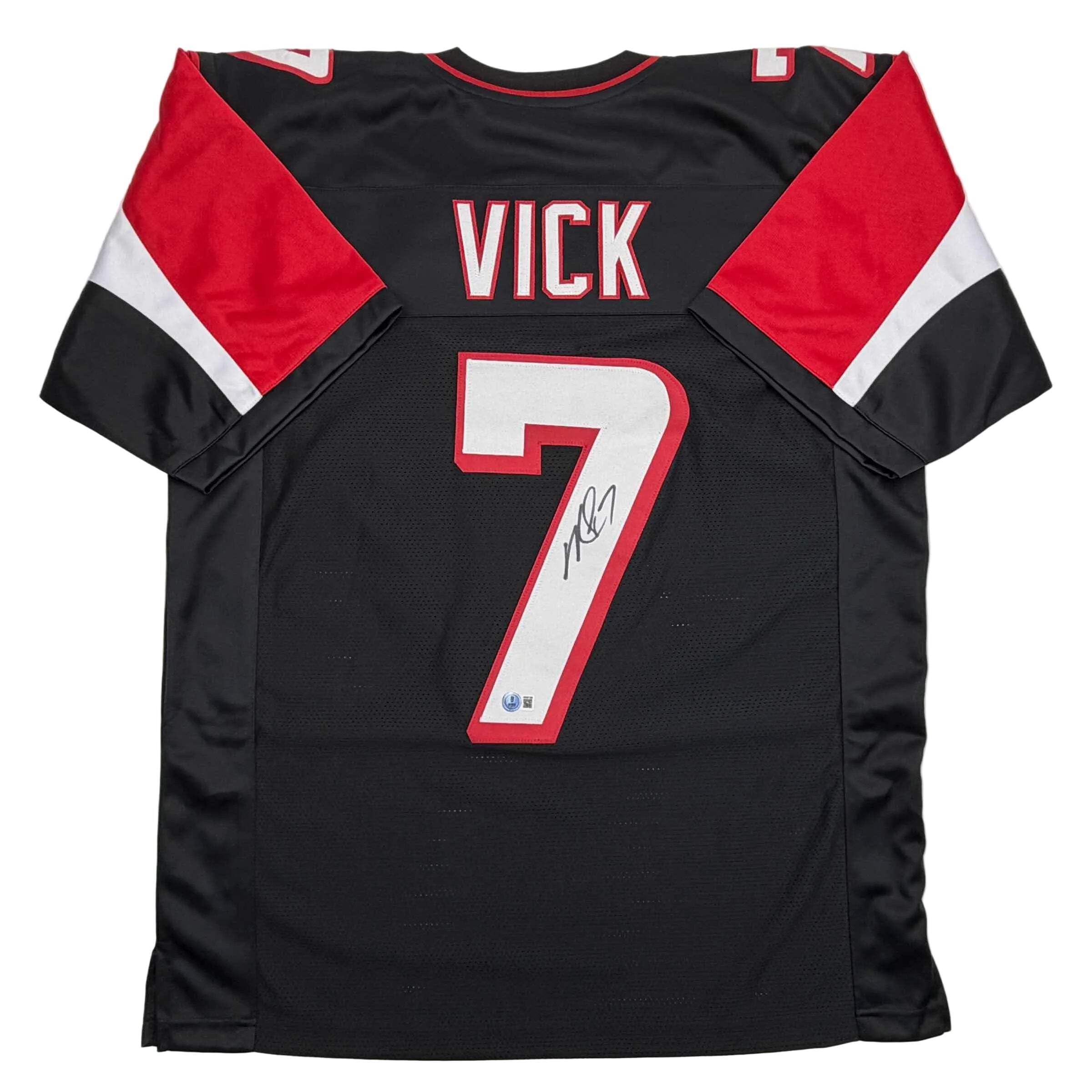 Autographed/Signed Michael Mike Vick Atlanta Black Football Jersey