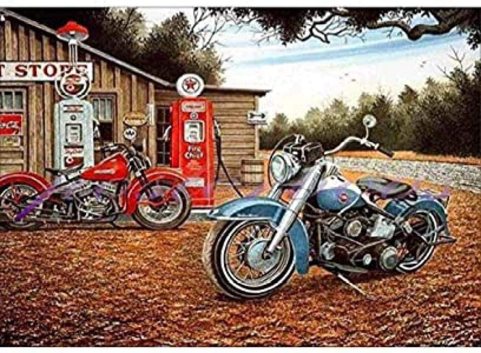 Amazon | 大人のための500ピースパズルガソリンスタンド屋内