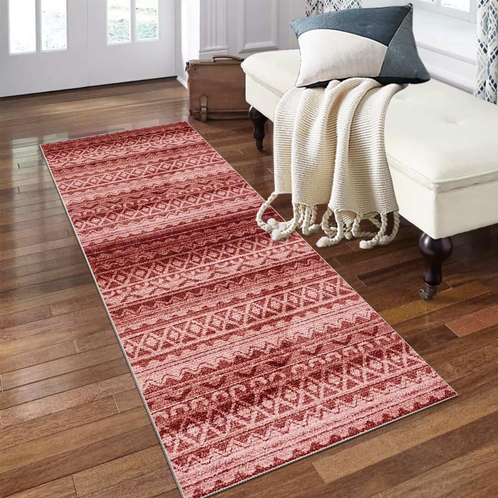 Tapis de couloir 70x160 cm lavable et antidérapant pour cuisine et entrée
