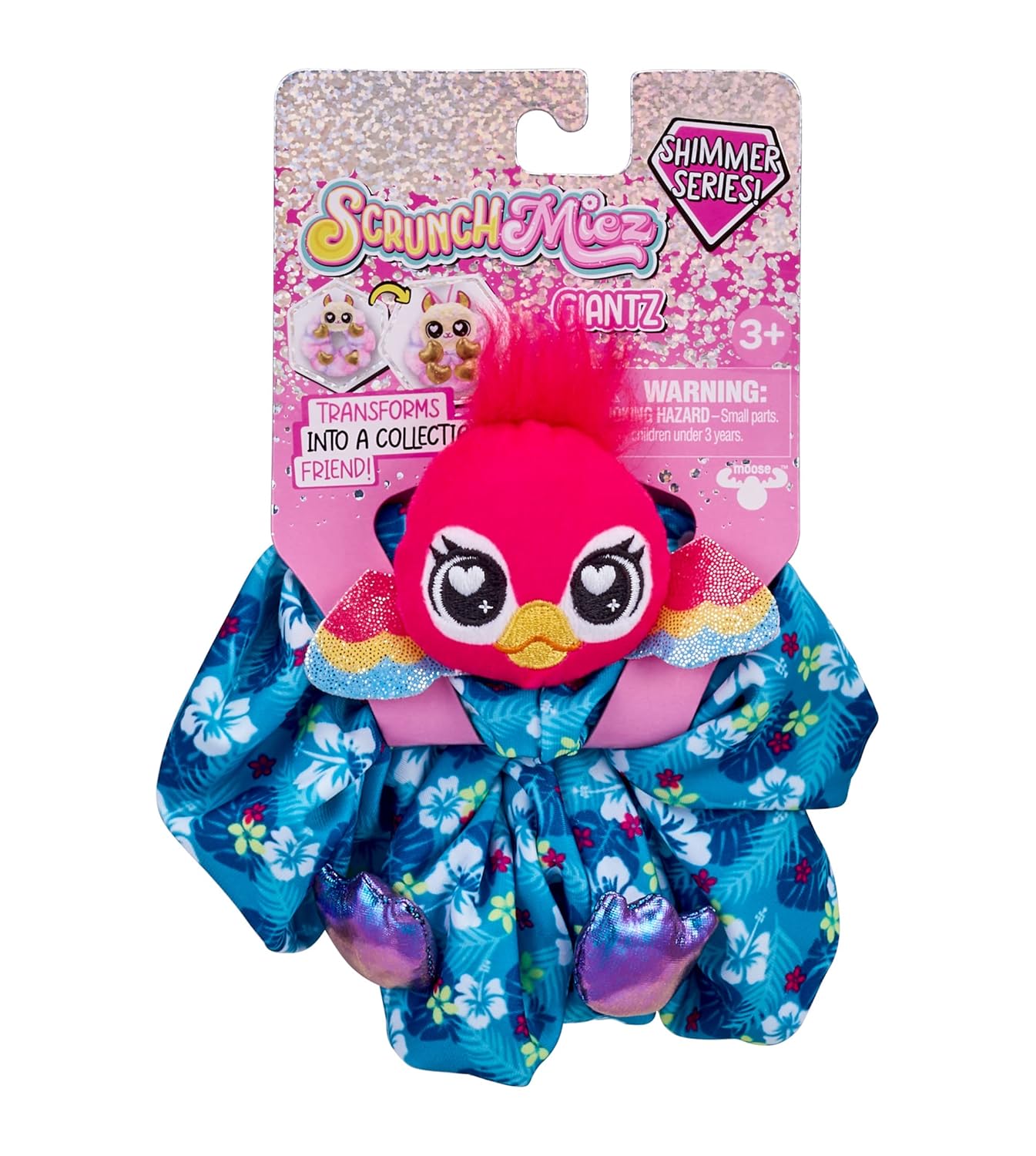 Scrunchmiez Giantz, These Cute Oversized scrunchies Magically Transform from Hair Accessory to Lovable Plush Collectible Friend and Backpack Clip! - Chihuahua