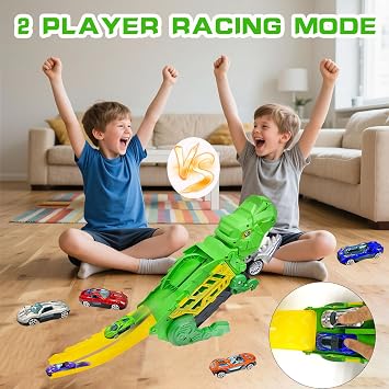 Dinosaur Transporter Truck Toys for 3 4 5 6 7 8 Year Old Kids