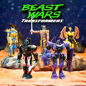 Super7 Transformers Beast Wars Dinobot - 4 Transformers Action Figure with Accessories Classic Cartoon Collectibles and Retro Toys