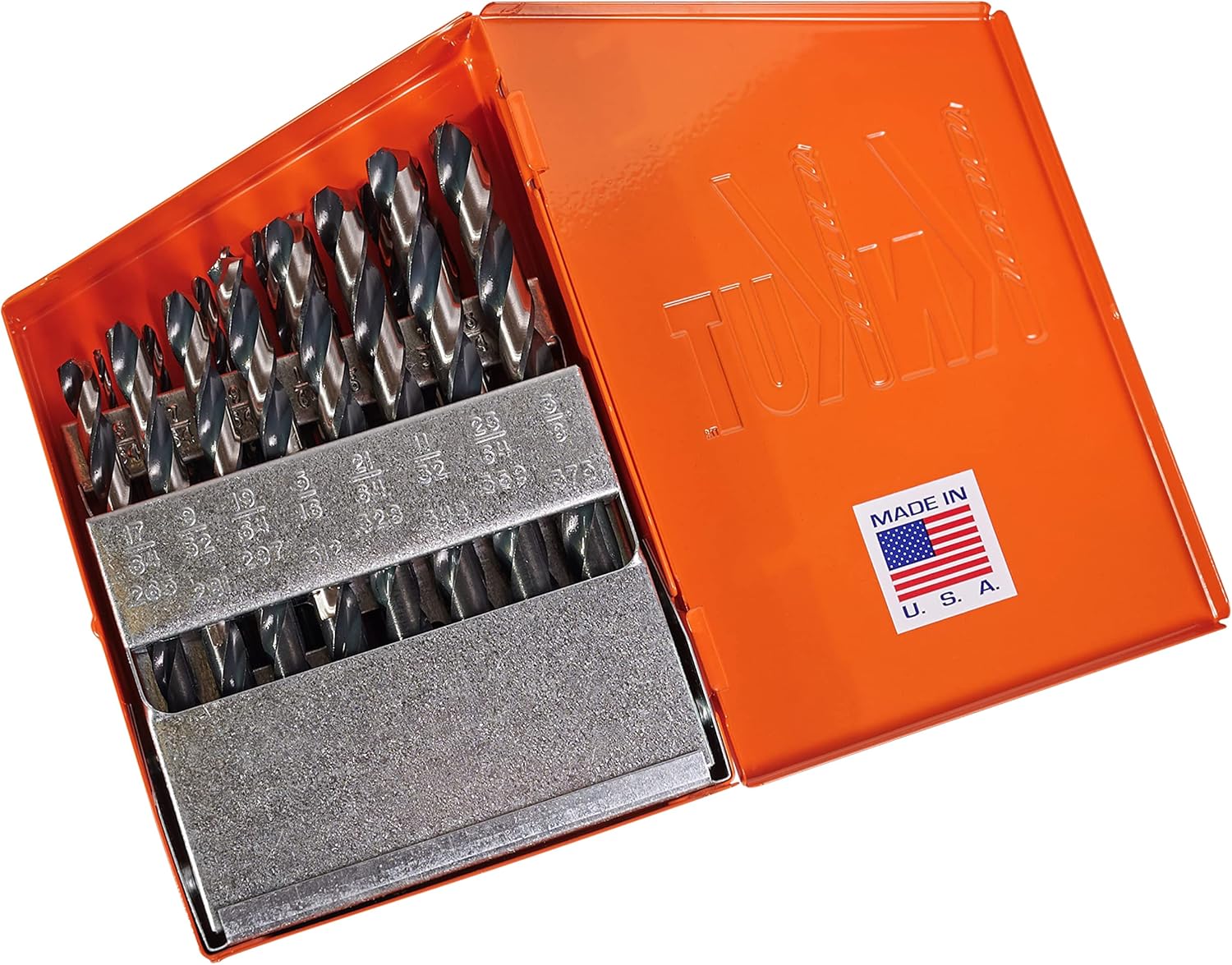 KnKut 21 Piece Jobber Length Drill Bit Set 1/16"-3/8" by 64ths