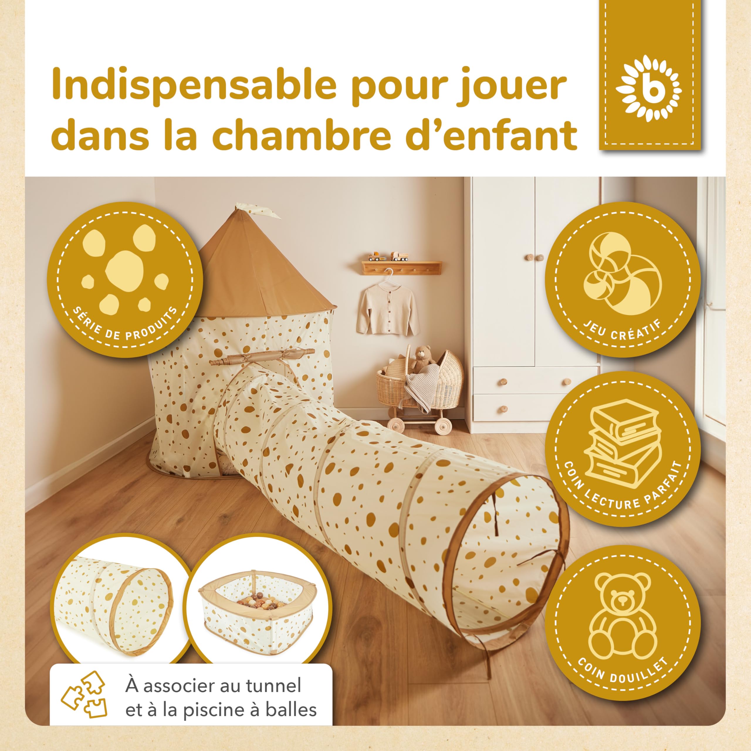 Bieco Tente Pop up Enfant Dots | Tente Enfant Interieur | Tentes de Jardin | Cabane Enfant Interieure Tente Tipi Enfant Exterieur Tente Enfant Exterieur Tente Bebe Tante pour Bebe Tipi Fille Jeux
