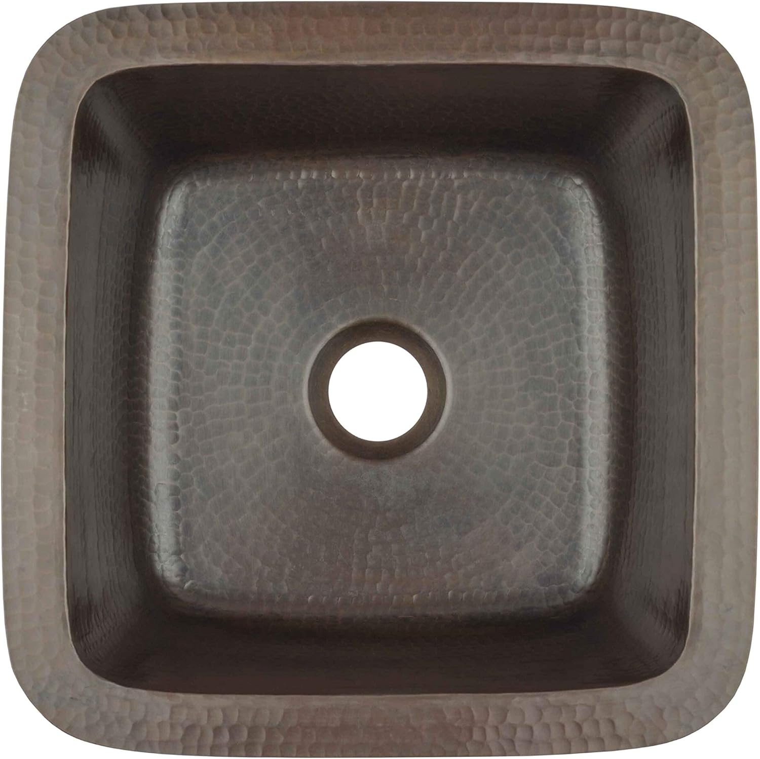 Dual Copper 12" Bar Prep Sink in Aged - Black Rectangle Bronze Finish Lead-Free Rust Resistant