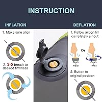 Vista 7 de X-Foam ELuxe - Almohada inflable para acampar con funda de espuma extraíble, cómoda, lavable, ultraligera, portátil, soporte lumbar para el cuello