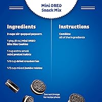 Vista 12 de OREO Mini galletas sándwich de chocolate, sabor original, bolsas grandes de 12-3 onzas (paquete de 2)