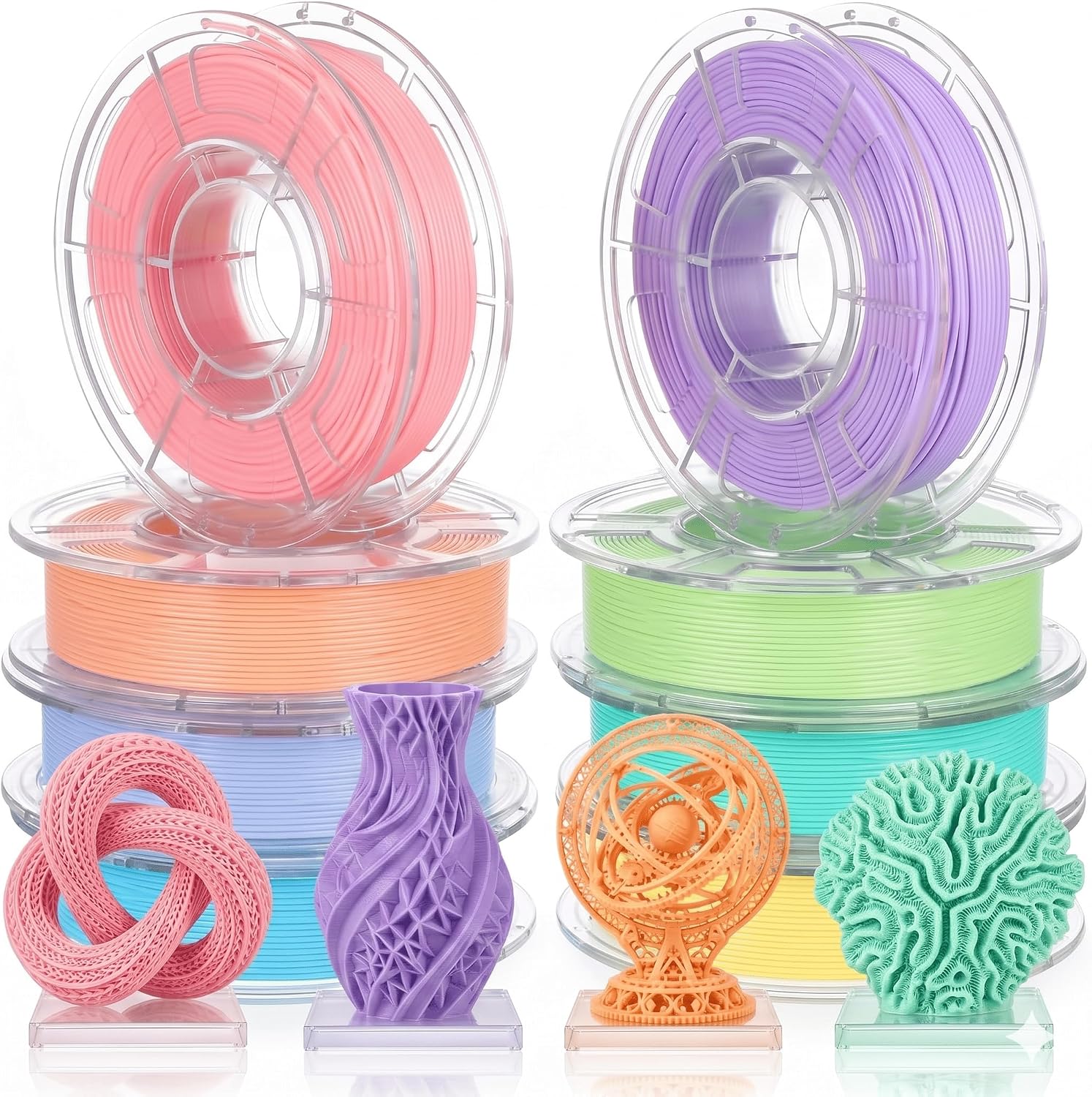 Filamento PLA Pastel Mate Macaron 8 Colores 1.75mm 2KG miniatura 1