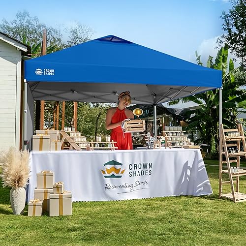 Miniatura 60 de CROWN SHADES - Toldo desplegable de 10 x 10 pies con 1 pared lateral, tienda de campaña de playa que se arma con solo presionar un botón, glorieta