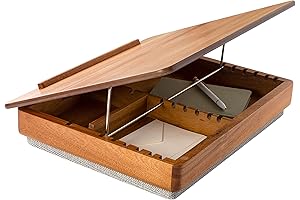 ROSSIE Home Acacia Wood Easel Lap Desk with Storage