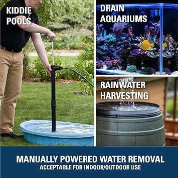 Superior Pump 90300 Multi-Purpose Adjustable Hand Pump, Black