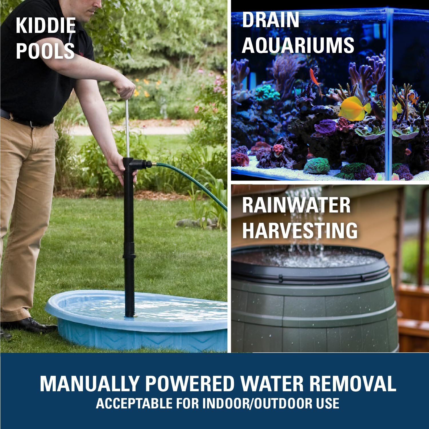 Superior Pump 90300 Multi-Purpose Adjustable Hand Pump, Black