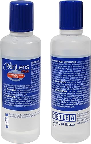 Miniatura 6 de Purilens Plus - Lentes de contacto sin conservantes, solución salina, 4.1 fl oz (4 onzas líquidas), paquete de 6