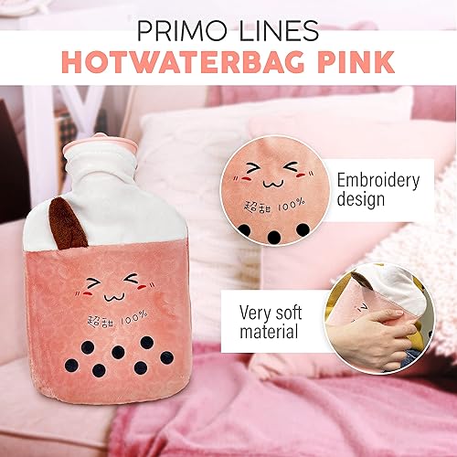 Miniatura 2 de Paquete de 1 botella de agua caliente (1 litro) con tapa, bolsa grande de agua fríacaliente para aliviar el dolor, dolor de hombro, bolsa de agua