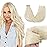 GOO GOO Tape in Hair Extensions Human Hair, 60A Platinum Blonde, 18inch 50g 20pcs, Skin Weft Seamless Invisible, Silky Straight with Thick Ends, Remy Human Hair
