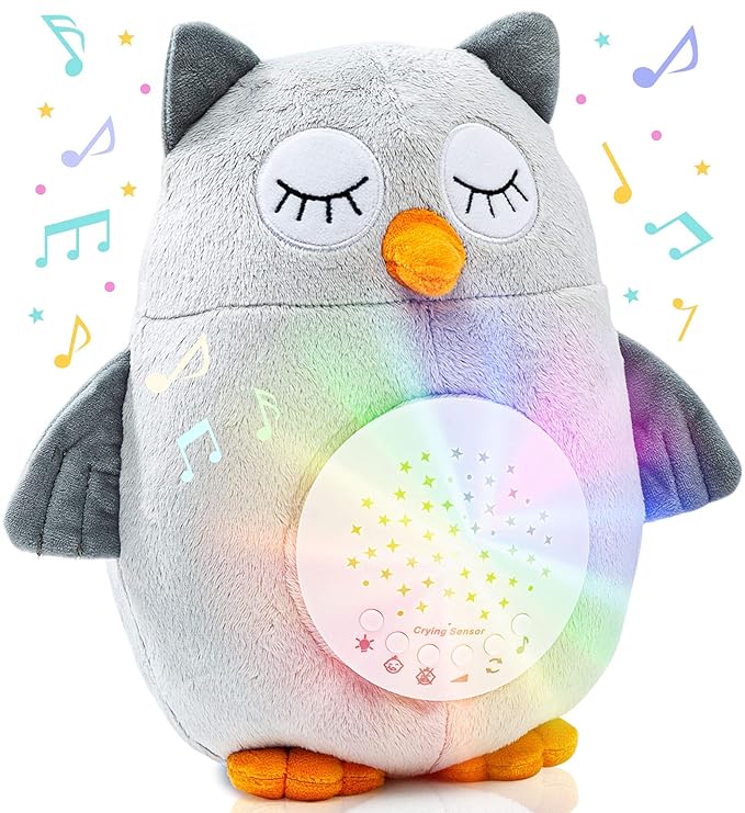Baby Soother cry Activated Sensor Toy Baby Plush Owl