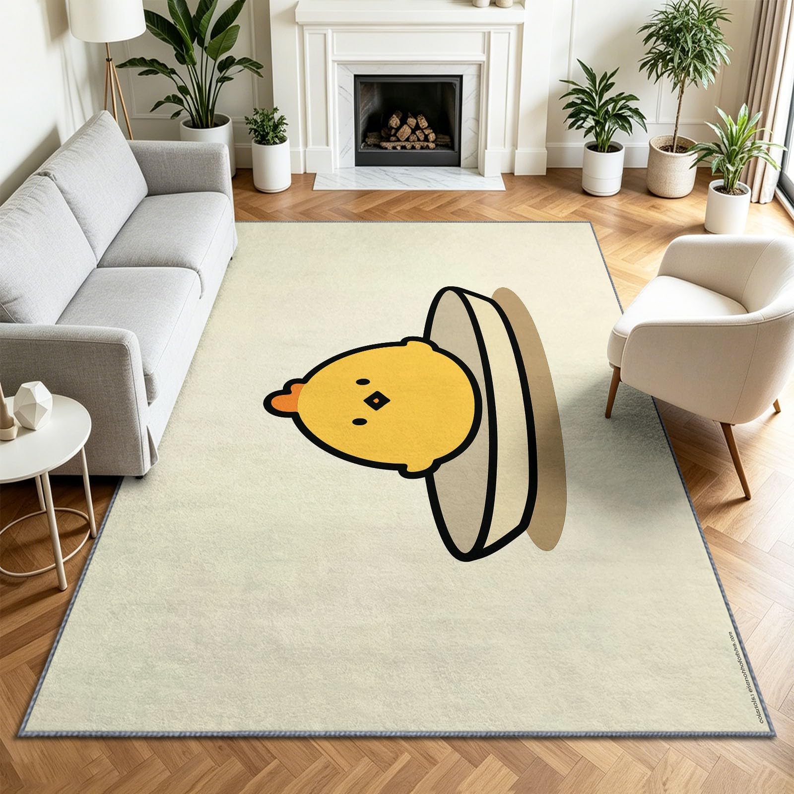 Alfombra antideslizante con diseño de animales de dibujos animados para sala de estar, 100 x 160 cm, alfombra de suelo lavable, bonita alfombra de pelo bajo, para sala de estar, dormitorio, comedor