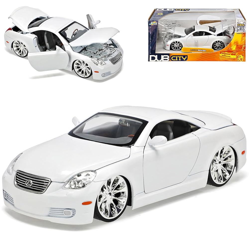 Jada Toyota Lexus Sc430 Sc 430 Coupe Blanc Tuning 1/24 Jada