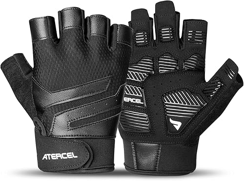ATERCEL Guantes de entrenamiento de gimnasio para hombres y mujeres, guantes de levantamiento de pesas con excelente agarre, guantes ligeros de
