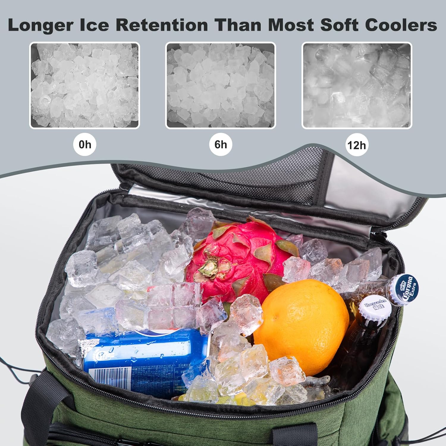 Backpack Coolers Insulated Leak Proof 35cans Soft Insulated Cooler Backpack for Women Men 12 Hours Cooling for Camping Hiking Beach Picnic