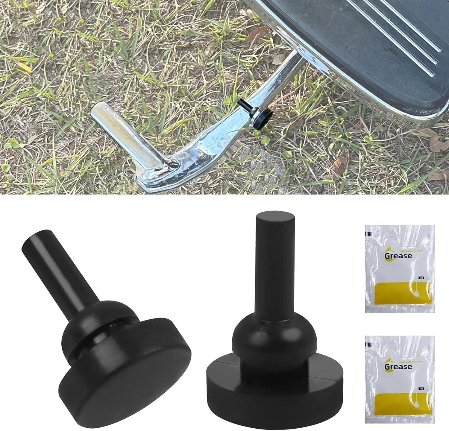 1 Pcs Jiffy Stand Rubber Bumper Stop Fit for Harley Touring 2007-2024 Electra Glide FLHT, Street Glide FLHX, Road Glide FLTR & Road King FLHR Replaces for HD# 50245-07 Kickstand Bumper Pad