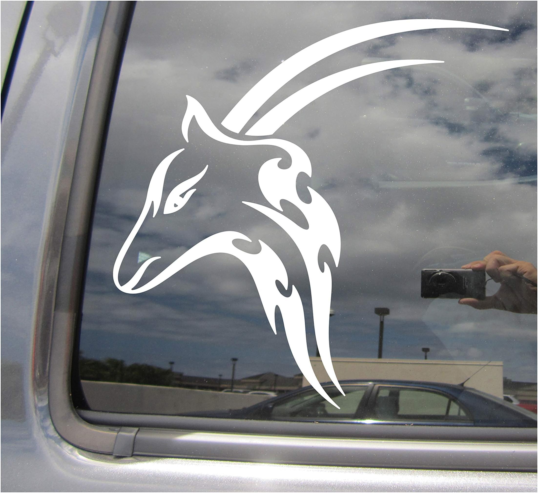 Right Now Decals - Tribal Gazelle - Antelope Wildlife Safari Big Game Hunter Hunting - Cars Trucks Moped Helmet Hard Hat Auto Automotive Craft Laptop Vinyl Decal Store Window Wall Sticker 01537