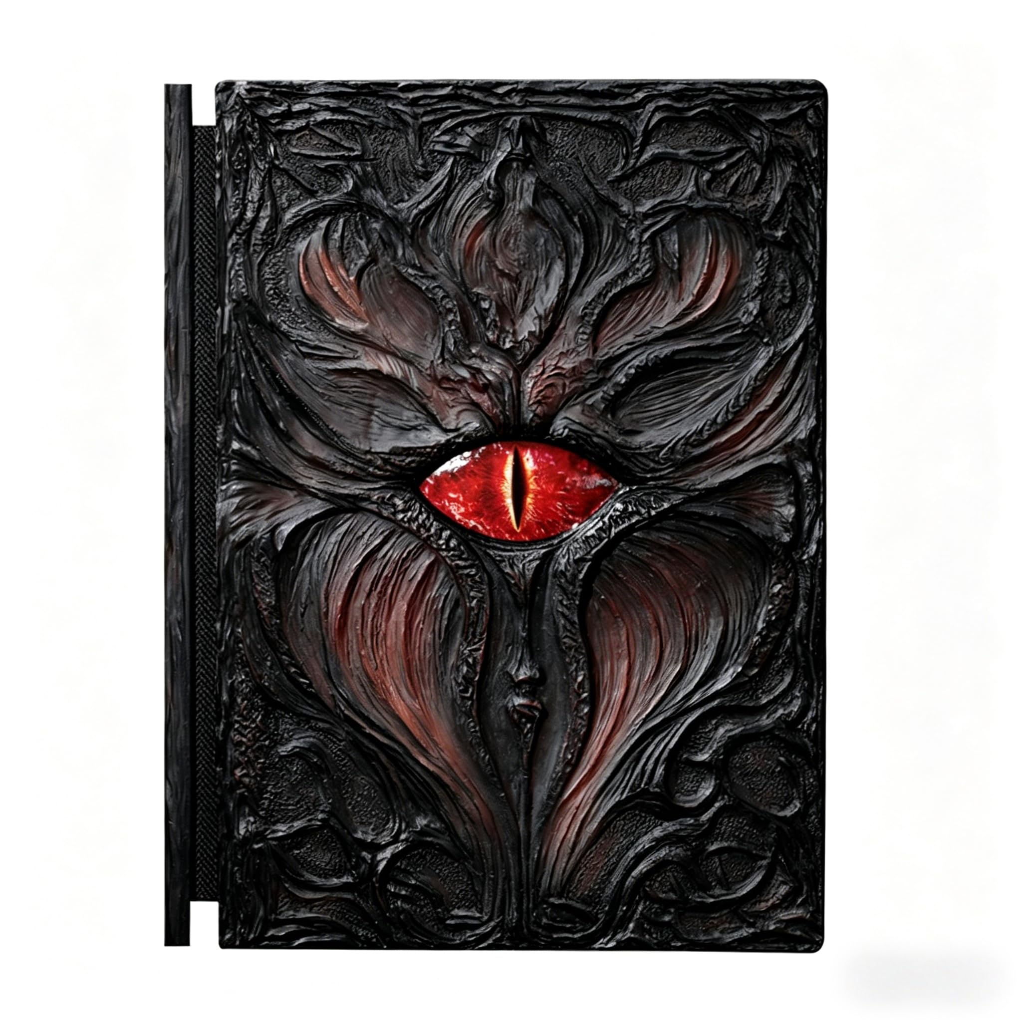 Journal 3D en relief œil de dragon, carnet de notes de voyage à couverture rigide pour campagnes DND, écriture, croquis, collection, cadeau, décoration et format A5 (A5-s-rouge)