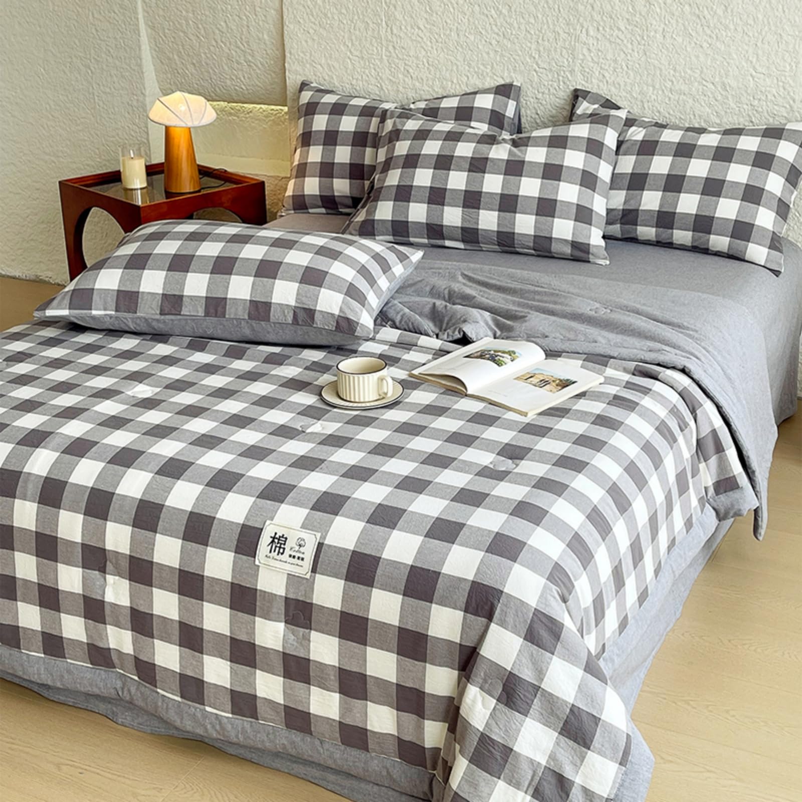 Odot Edredón Sin Funda 2.5 TOG (Blanco grisáceo,200x230cm) | Relleno Nórdico Verano Edredón Ligero y Transpirable Lavable a Máquina y Secado Rápido para las Noches Cálidas de Verano