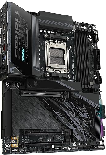 GIGABYTE X870E AORUS ELITE X3D Motherboard - Supports AMD Ryzen 9000 CPUs, 16+2+2 Phases Digital VRM, up to 9000Hz DDR5 (OC), 2xPCIe 5.0 + 2xPCIe 4.0, Wi-Fi 7, 5GbE LAN, USB 4 - 3