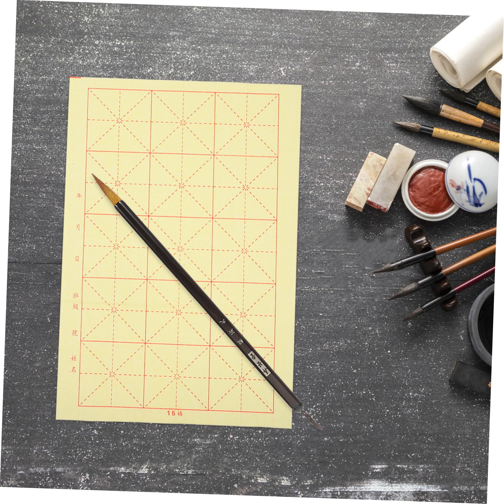 Gogogmee 200 Piezas Caligrafía Sumi Xuan para Práctica de Caligrafía Casa y Aulas para Principiantes