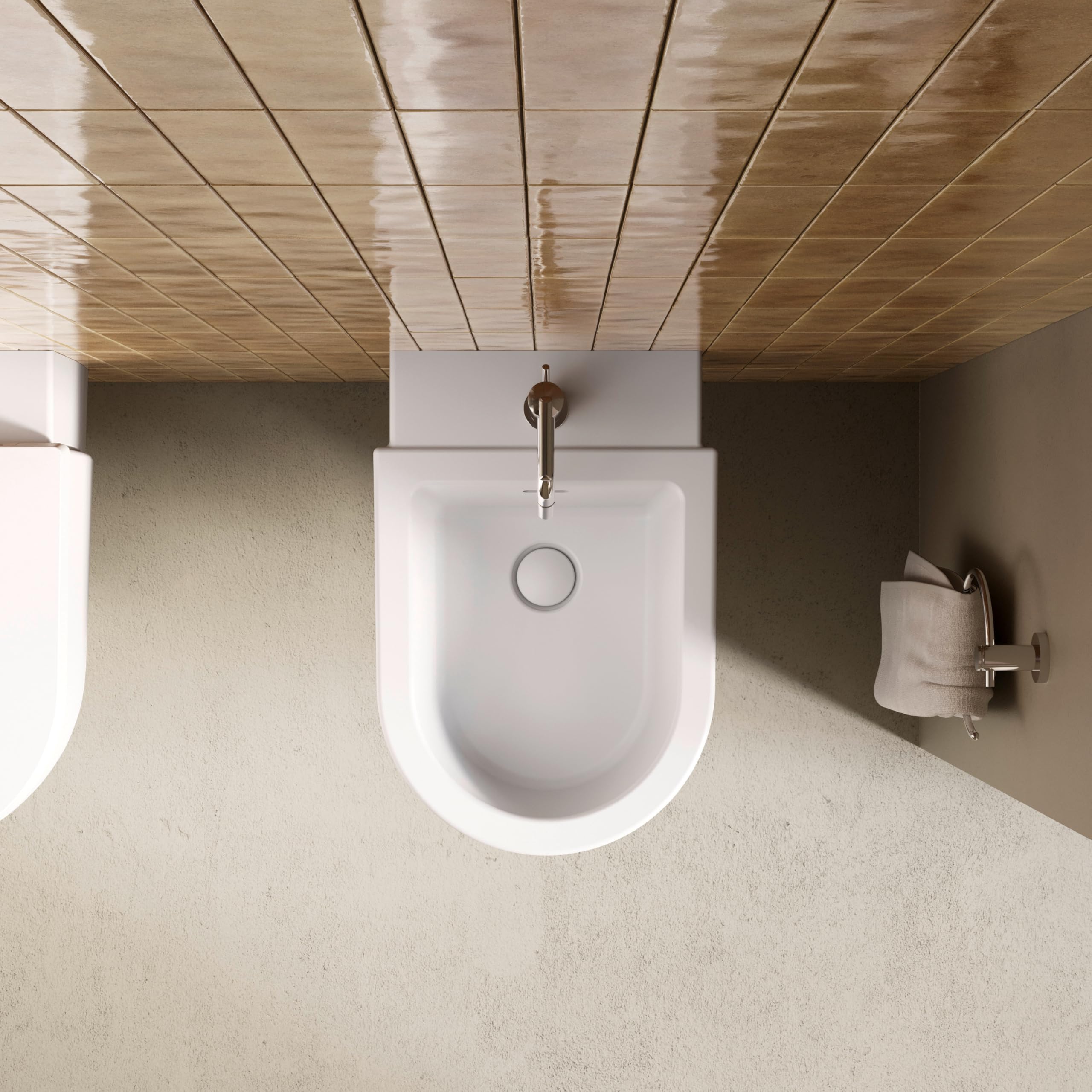 Duravit Balcoon jednouchwytowa bateria bidetowa (wysokość wylewki 119 mm), mikser bidetowy z zestawem odpływowym z drążkiem pociągowym, chrom