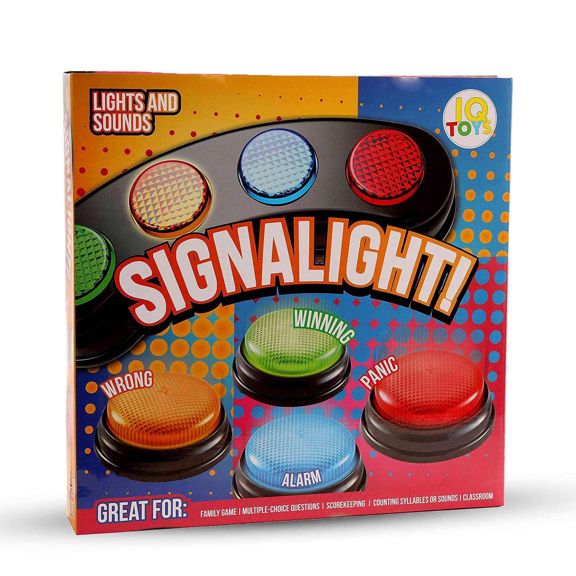 Buy IQ Toys Lights and Sounds Buzzers Set of 8 Game Night Game Show and