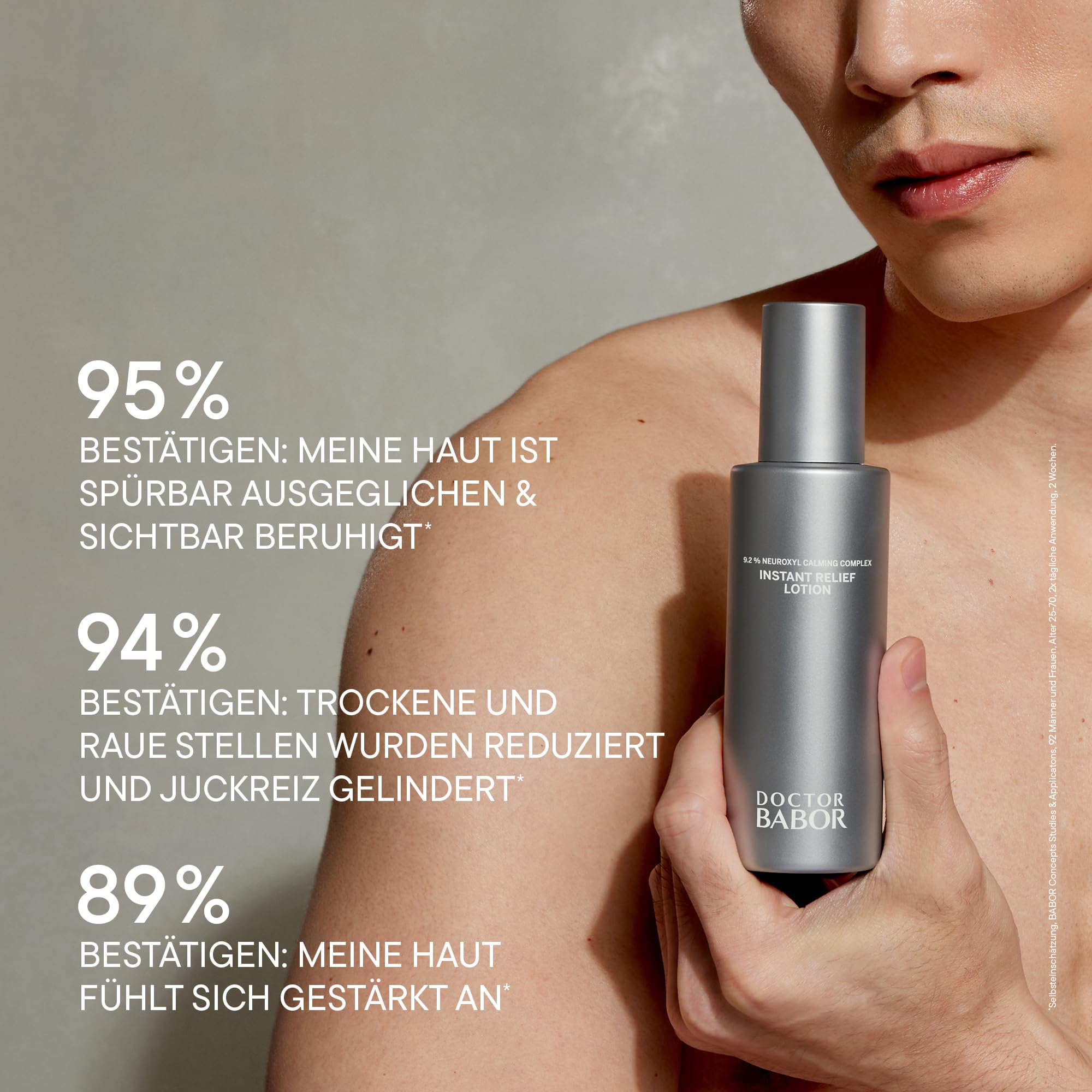 DOCTOR BABOR Instant Relief Lotion | Leichte Gesichtscreme als Soforthilfe für gestresste und sensible Haut | Reduziert Rötungen und beruhigt Irritationen | vegan | 150ml
