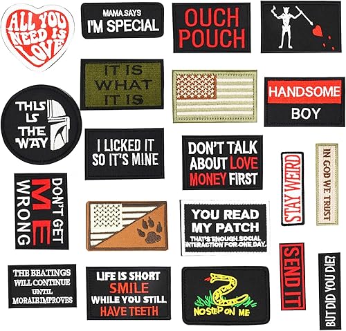 Miniatura 3 de 20 parches de bandera divertidos al azar, juego de parches militares para gorras tácticas, bolsos, mochilas, chaleco táctico, uniformes militares