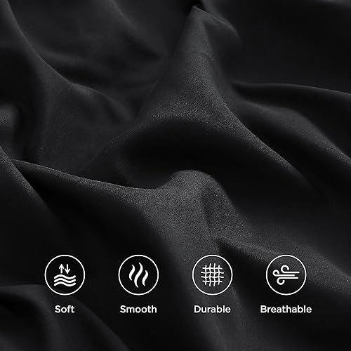 Miniatura 6 de Andency Juego de sábanas blancas California King de 4 piezas, sábanas súper suaves para cama tamaño California King, juego de sábanas de microfibra,