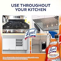 Vista 4 de Lysol Limpiador y desengrasante Pro Kitchen en aerosol, antibacteriano multiusos para cocinas, encimeras, hornos y electrodomésticos, aroma cítrico