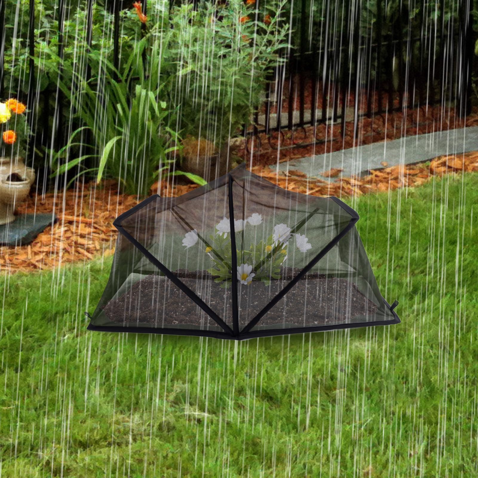 Cubierta para Mesa De Cultivo Elevada | Cubierta Protectora para Huerto Elevado,Domos Protectores Plegables Reutilizables y Portátiles para Cultivo De Hortalizas, Frutas y Plantas En Exteriores