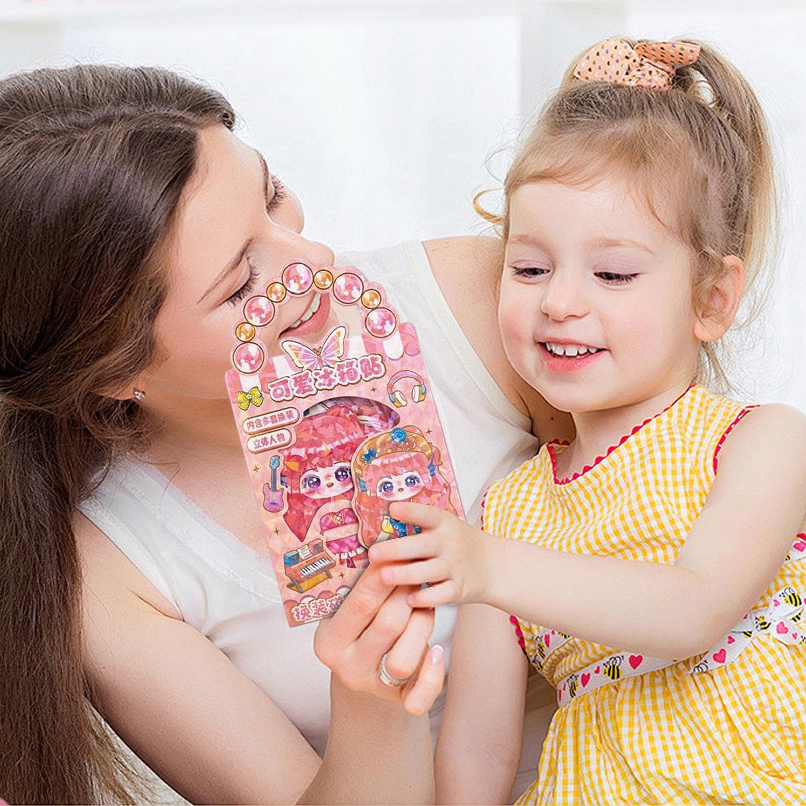 Generico Bambola Magnetica da Vestire - Giocattolo Magnete Frigo in Carta Vestiti Mix Match | Bambola di Carta Stile Anime per Bambini, Ragazze | Regalo Compleanno Gioco di Ruolo Creativo