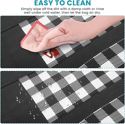 Miniatura 4 de WOWBOX Bolsas de comestibles reutilizables, paquete de 6, bolsas de compras plegables reutilizables a granel con asas reforzadas, bolsas de