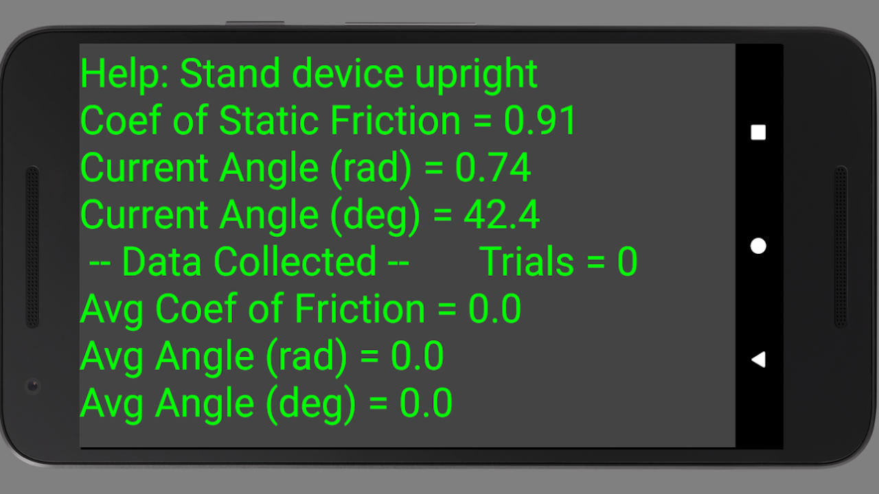 Mu (calculate your coefficient of friction!) App on Amazon Appstore