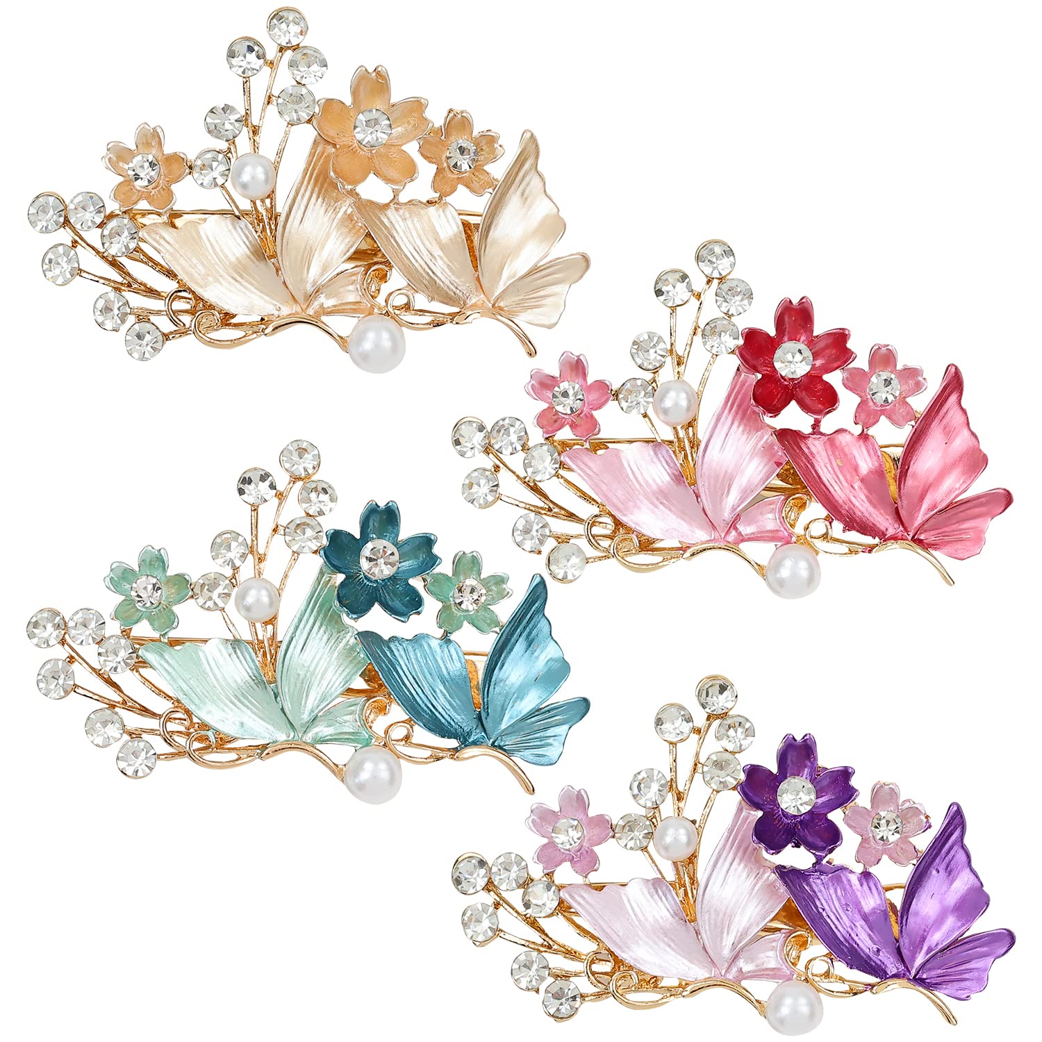 inSowni Luxury Glitter Hair Clips - Sparkly Barrettes