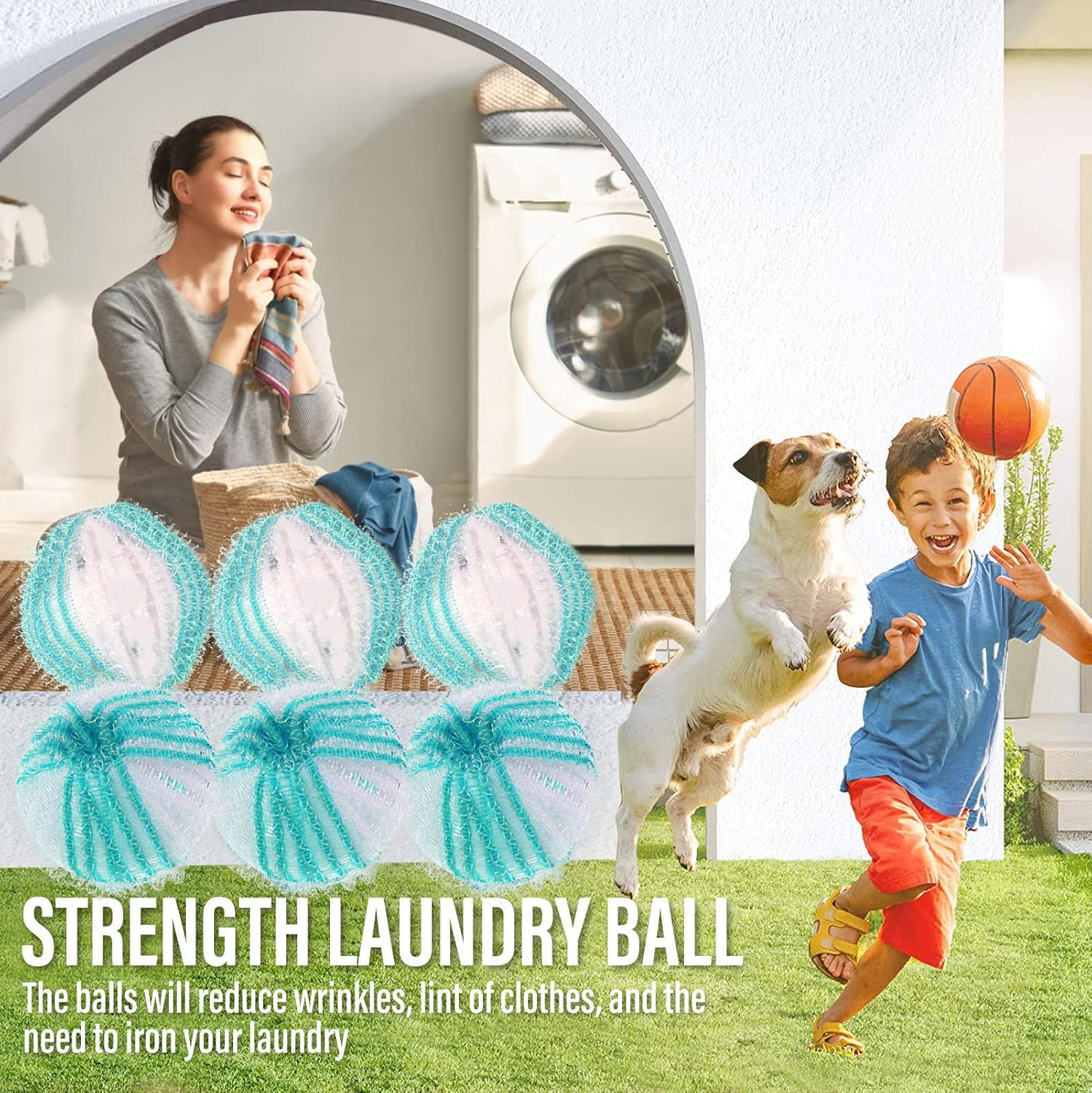 Pet Hair Remover for Laundry, Strong Adsorption Pet Hair Remover, 12pcs Dog Hair Remover Balls for Washing Machine, Dryer Balls - Image 8