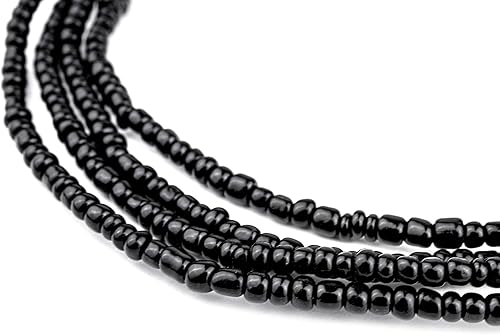 Miniatura 9 de TheBeadChest Cuentas de vidrio verde Ghana (2 hebras), cuentas de vidrio de Ghana - The Bead Chest