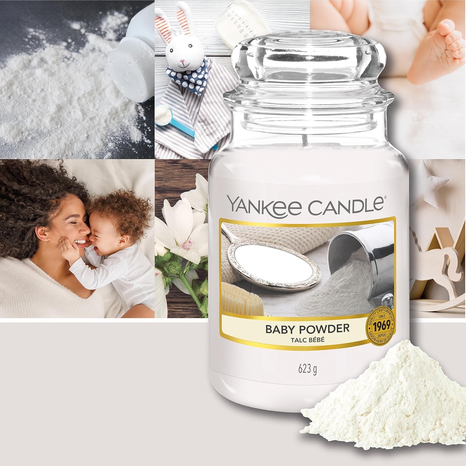 YANKEE CANDLE Baby Powder Large Jar Candle